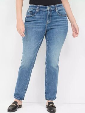 Lane Bryant Flex Magic Waistband Straight Leg Signature Fit Mid-Rise Jeans